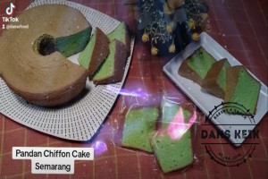 Jual Pandan Chiffon Cake Semarang yang Lembut Empuk Spongy Enak Wangi Harum dan Harga Murah Meriah