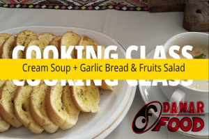 Dans Keik Bakery dan Karang Taruna Candi : Pelatihan Pembuatan Salad Buah, Cream Soup & Garlic Bread